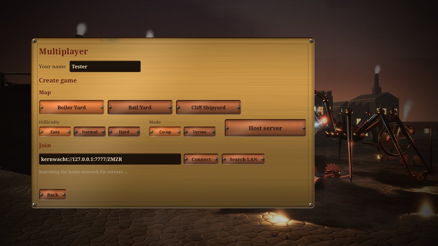 Multiplayer menu