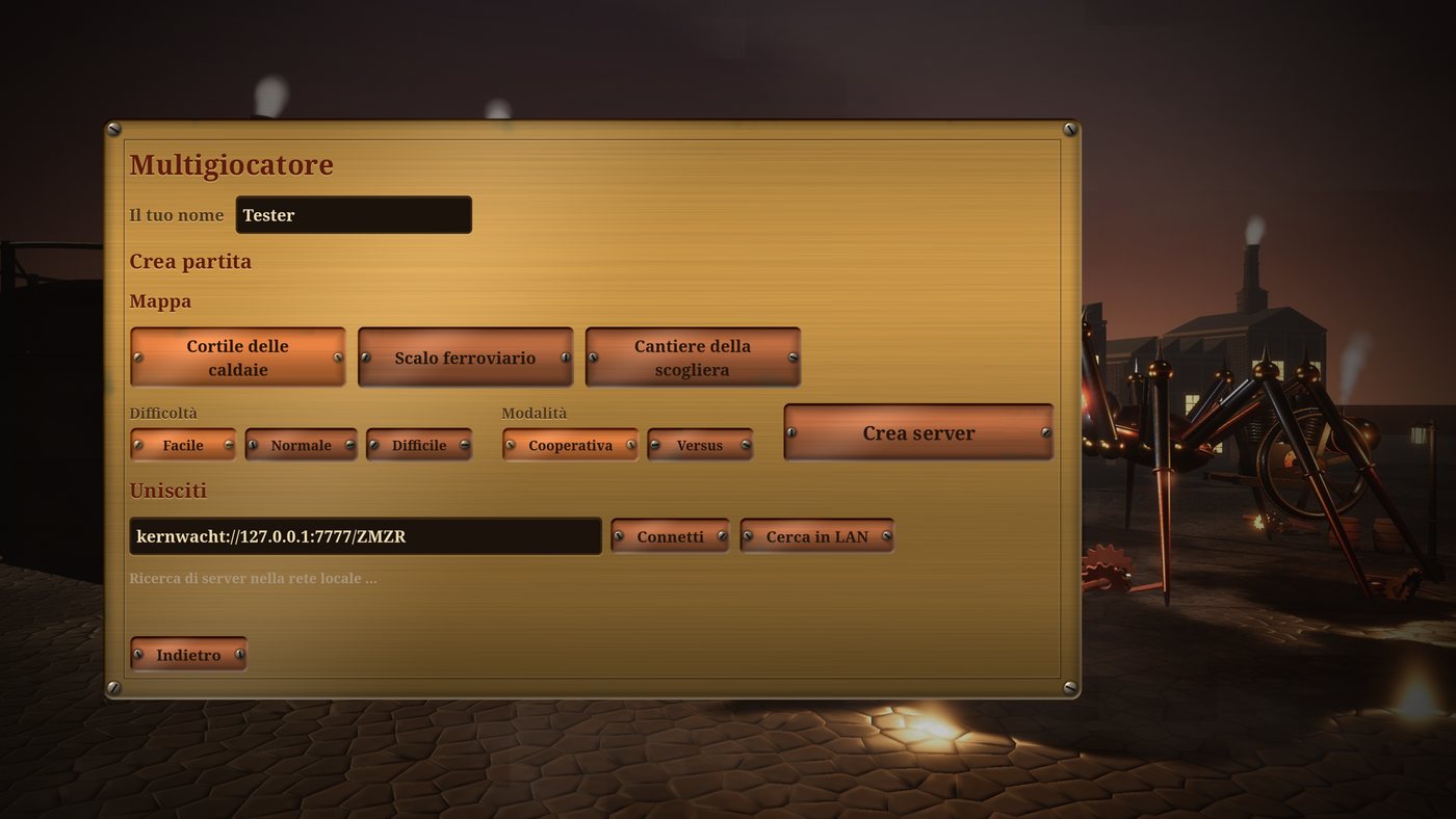 Menu multigiocatore